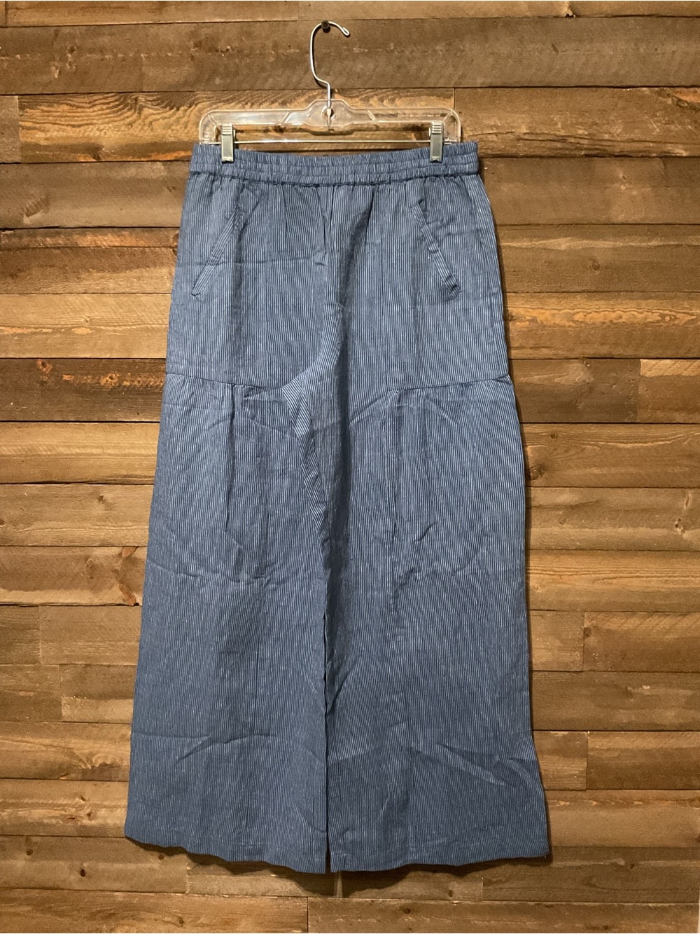 Ivy Jane Lilly Blue Skies Pants Blue White Stripe Pull On Women’s Size Small NWT